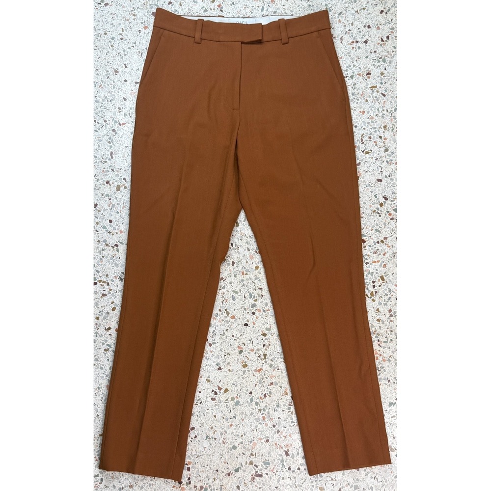 Racil Women's Brown Slash Pockets Straight Leg Dress Pants Size 38